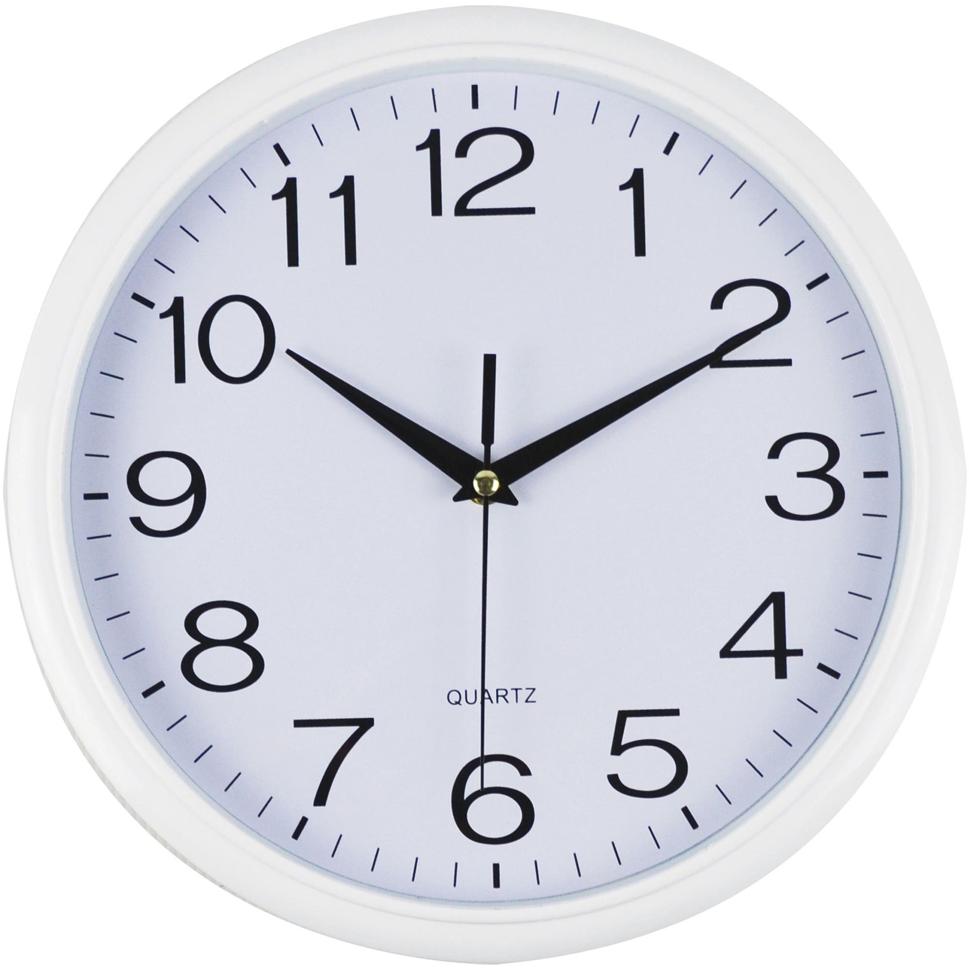 Italplast Wall Clock 30cm White Trim White Face 1045516 17488