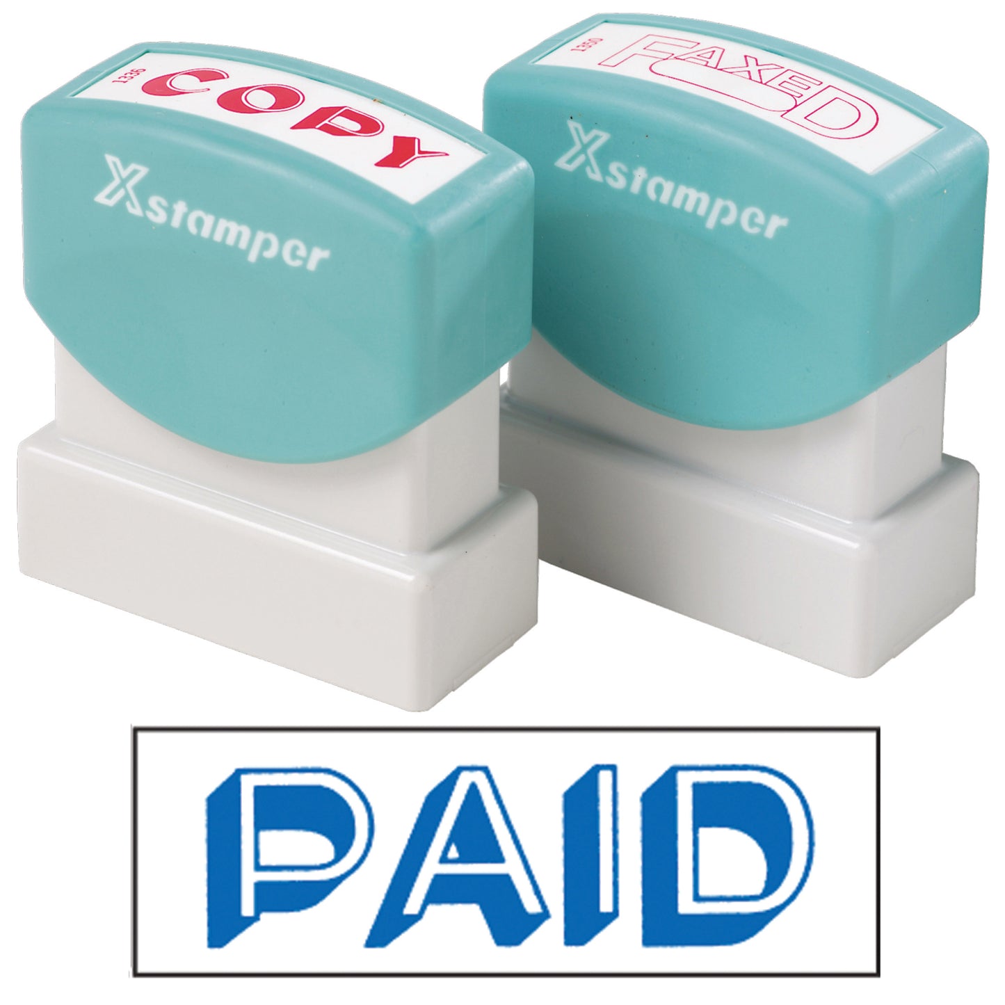 X-Stamper Cx-Bn 1357 Stamp Paid 42X13Mm Blue_1045543_5013570