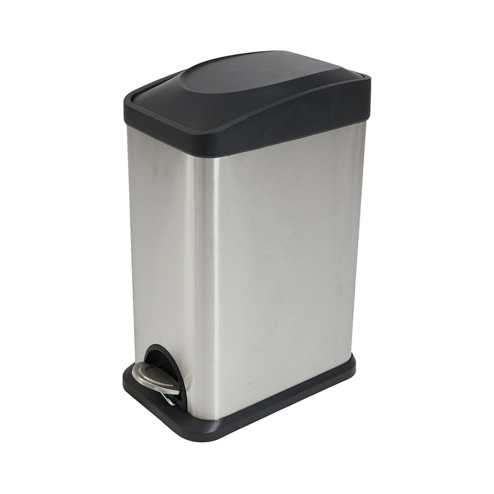 Compass Stainless Steel Pedal Bin 15L Rectangular_1045618_769715
