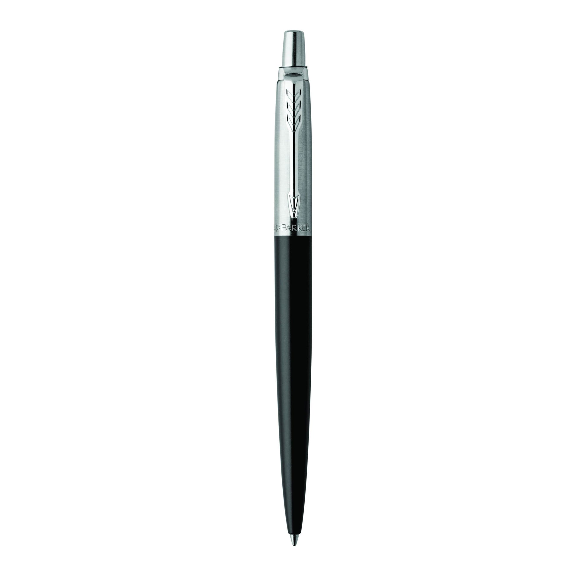 Parker Jotter Ballpoint Blue Ink Pen Chrome Trim Bond Street Black 1045990 14896