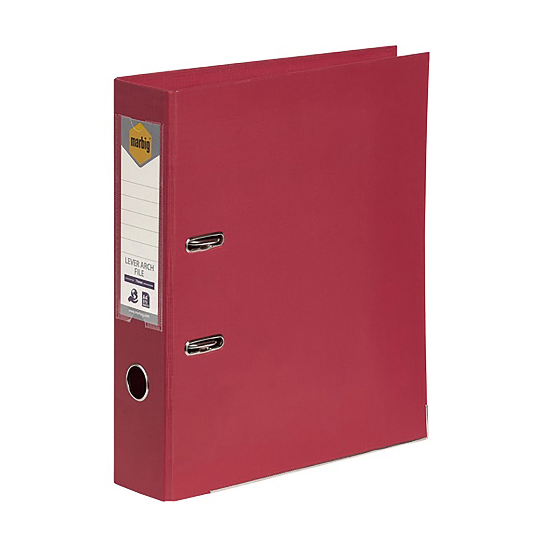 Marbig PE Linen Lever Arch File A4 Deep Red_1046025_45206
