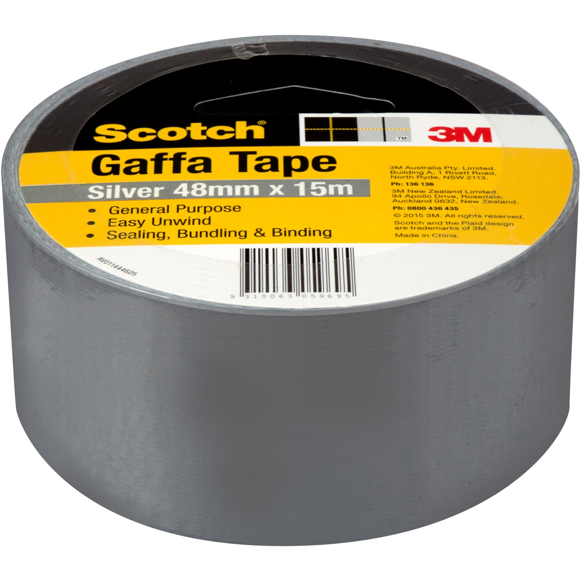 Scotch Utility Gaffa Tape 933 48mm X 15M Silver 1046031 AT010604299