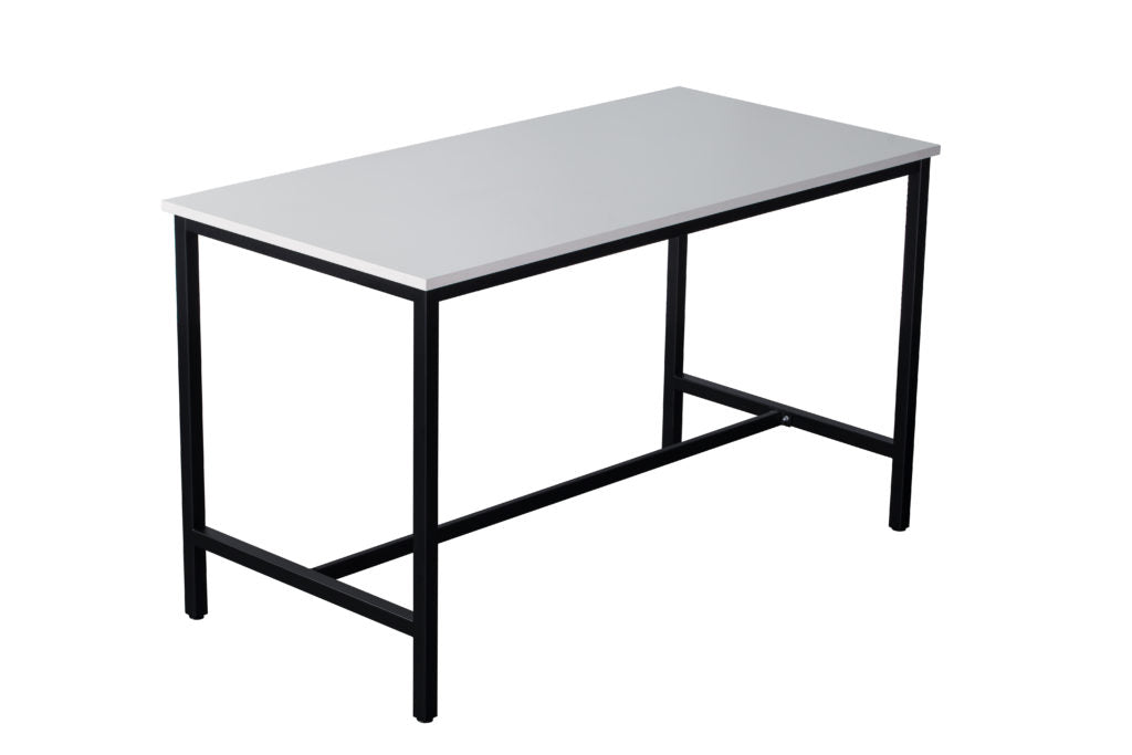Rapid High Bar Table Black Powdercoated Steel Frame 1800X900X1050H White_1046131_HBT189 NW