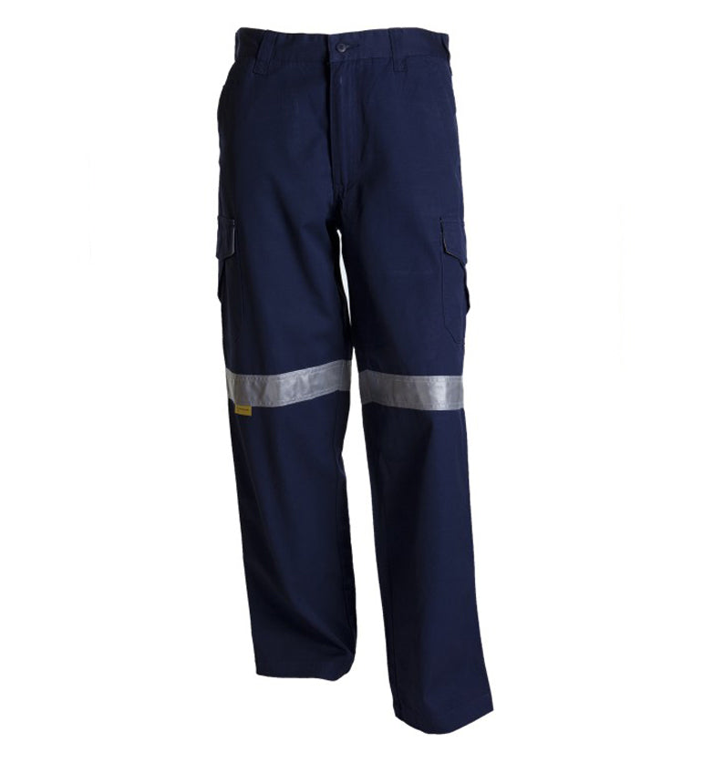 Tru Workwear Trousers Lightweight Cotton Cargo Pockets Navy Regular 77R_1046319_DT1150-77R