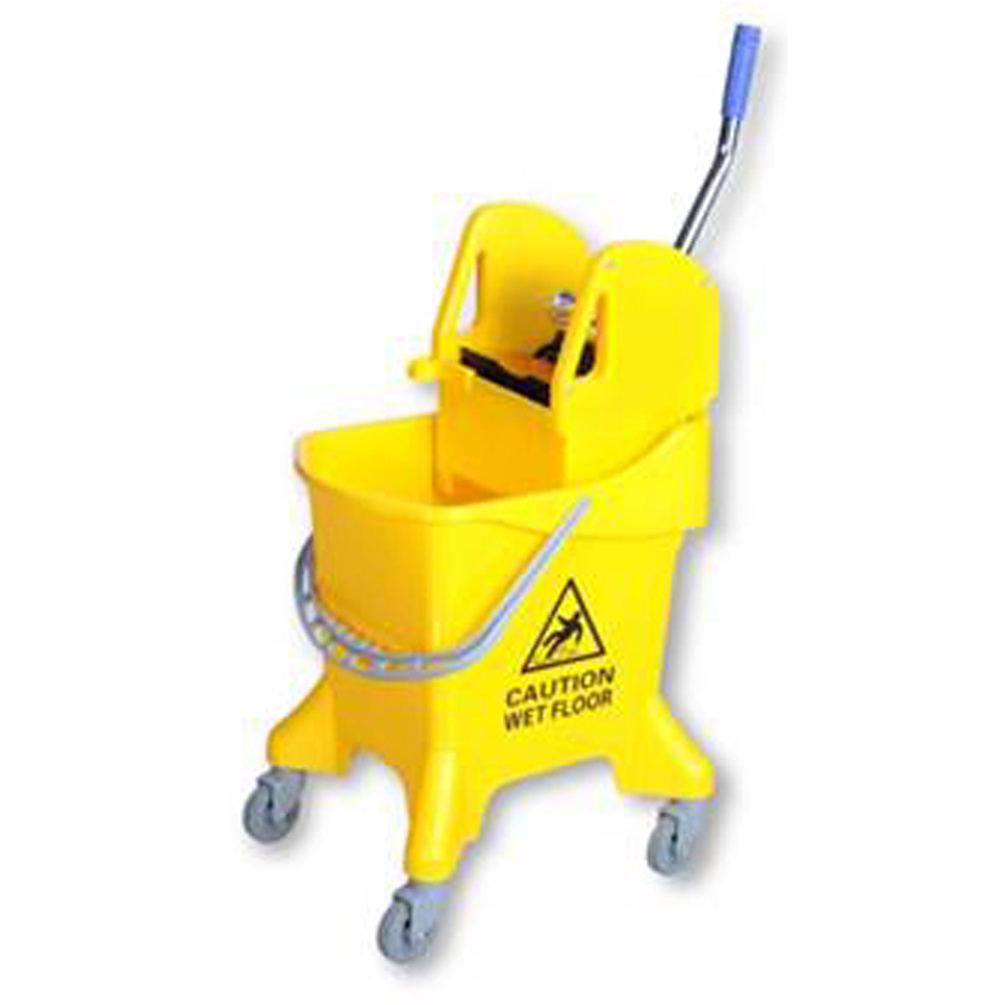 Cleanlink Deluxe Mop Bucket Downward Press 31 Litre Yellow_1046739_12009