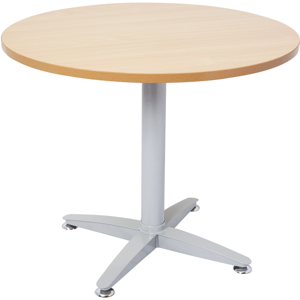 Rapid Meeting Table Round Top 1200 Dia 4 Star Base Beech_1046759_RSRT12 B