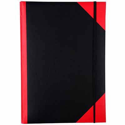 Cumberland Notebook Gloss Cover A4 200 Leaf Red + Black 1046769 43113