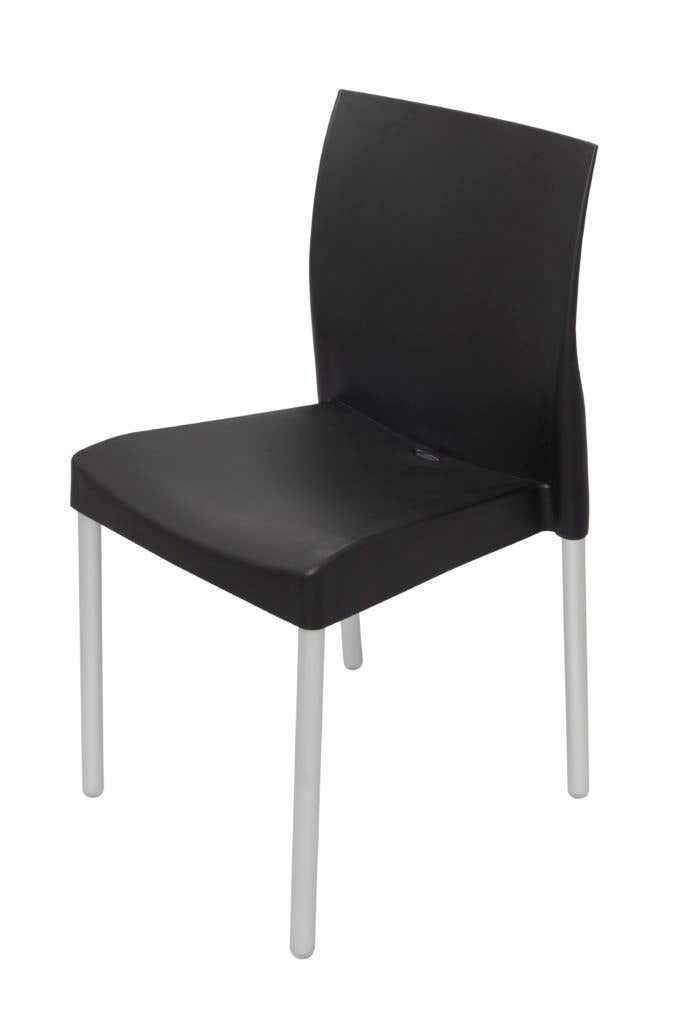 Rapid Leo Chair Plastic Breakout Chair With Metal Legs Black 1046904 LEO Black