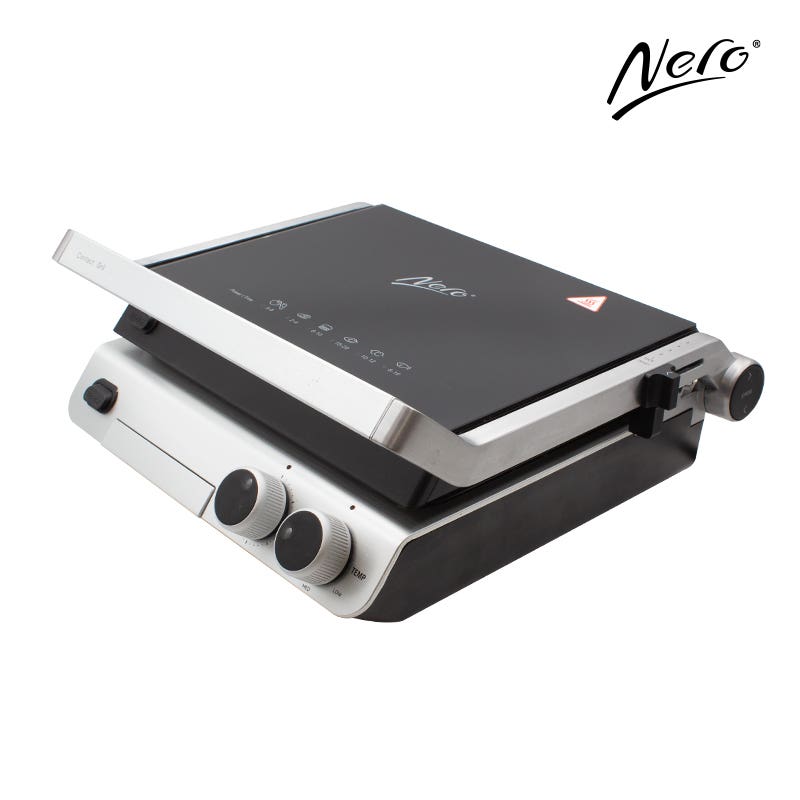 Nero Deluxe 4 Slice Sandwich Press Contact Grill With Timer 1047869 748041
