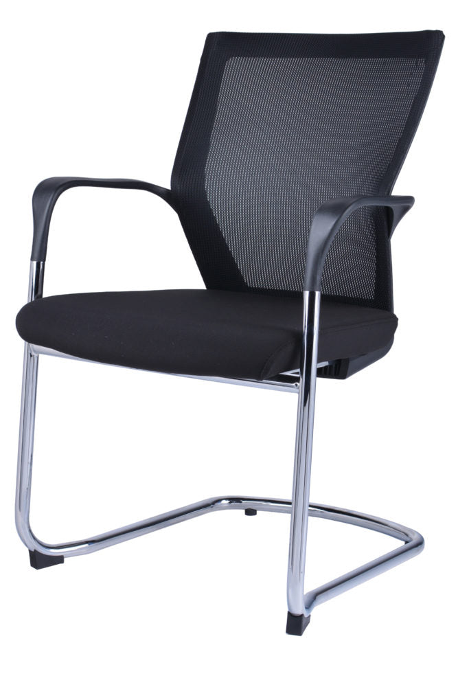 Rapid Wmcc Mesh Back Cantilever Visitor Chair With Arms Black_1047969_WMCC
