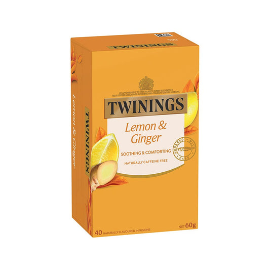Twinings Tea Bags Lemon And Ginger 60G Pack 40 1048412 80079