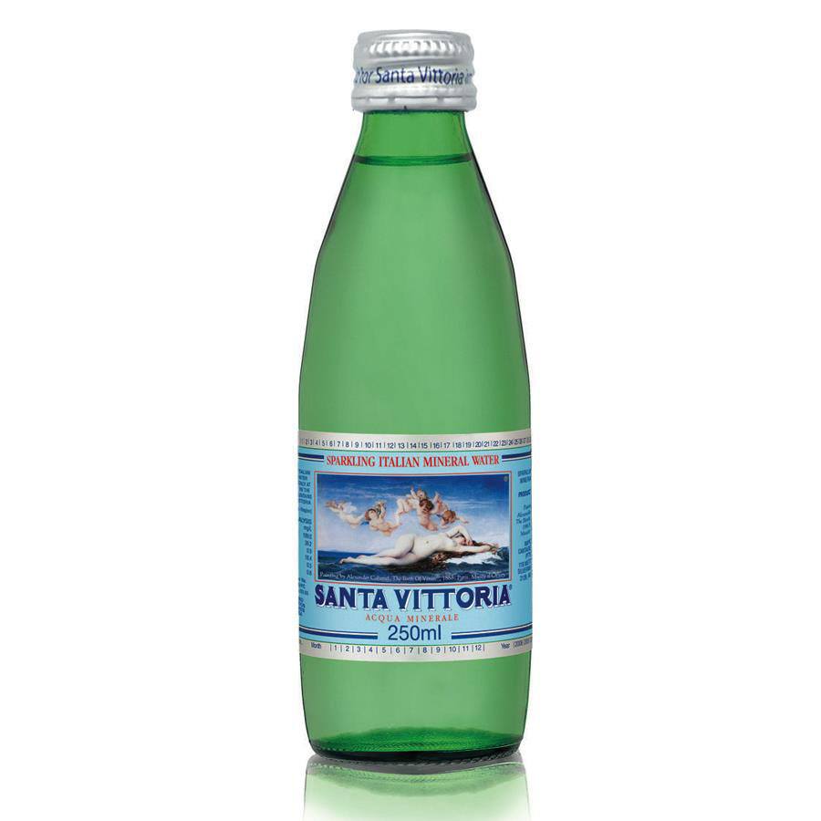 Santa Vittoria Sparkling Mineral Water Green Bottle 250ML CTN 24_1048695_130