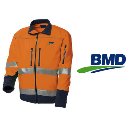 Bmd - Poly Soft Shell Jacket 100% Polyester Orange/Navy Ws9186511 Size M_9026095_BMD-WS9186511-ORA/NVY-M