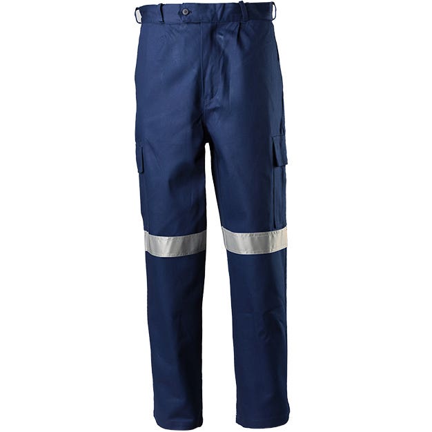 Mens Heavy Weight Cotton Drill Trouser Navy Dt1142T With 3M Tape Size 82R_9026157_DT1142T-NAV-82R