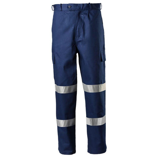 Mens Heavy Weight Cargo Pant 100% Cotton Drill Navy Dt1142T2 Biomotion Tape 9026177 9026177 DT1142T2-NAVY-112R