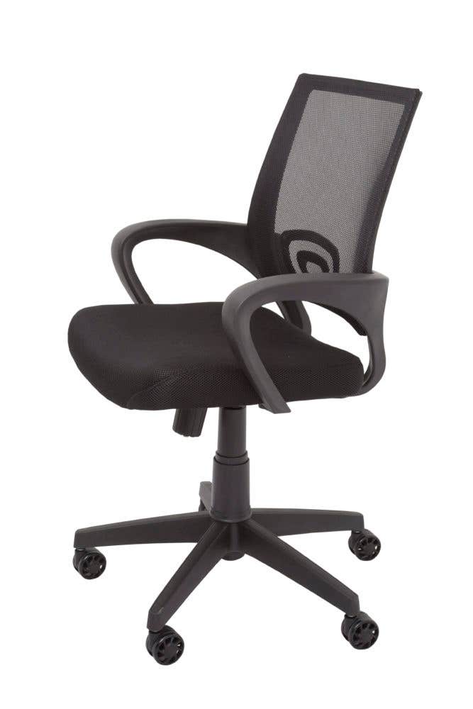 Vesta Office Chair With Loop Arms Black_1050281_VESTA BL