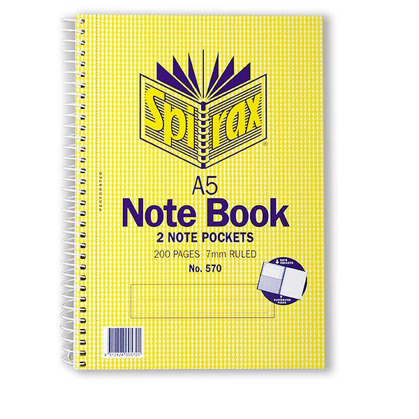 Spirax 570 Notebook Side Open A5 200 Pages 1050310 56570