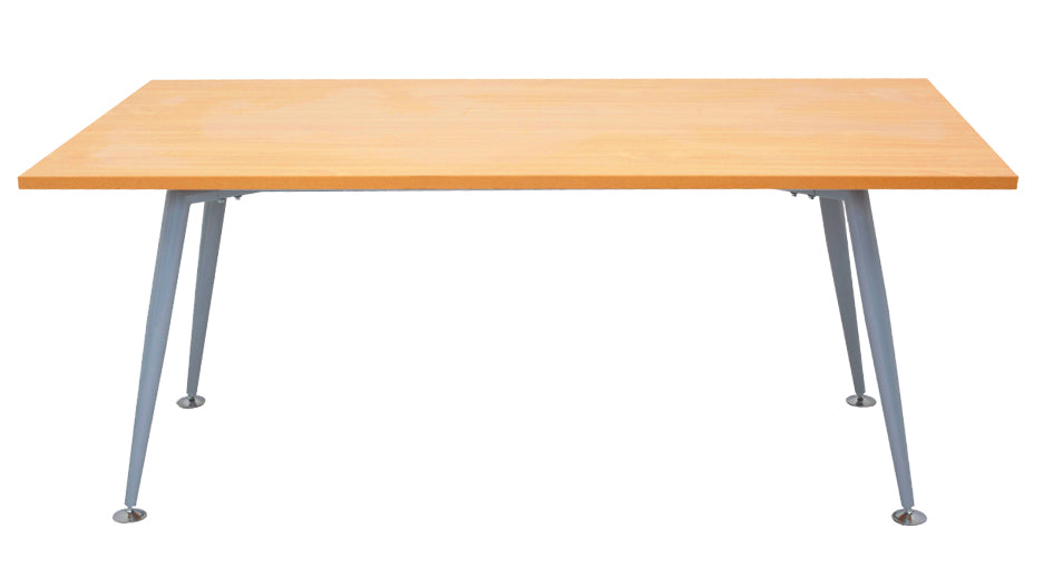 Rapid Span Meeting Table 1800X750 Silver Frame With Chrome Foot Beech Top_1050471_RST1875 B