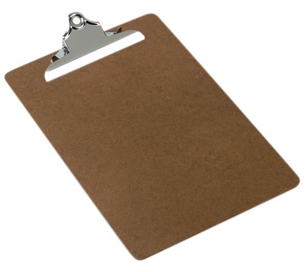 Foolscap Masonite Clipboard Large Clip Brown 39419100 43120