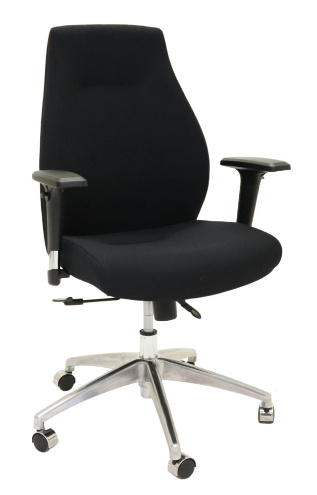 Rapid Swift High Back Task Chair 130Kg Black Fabric Chome Base_1051292_SWIFT BL