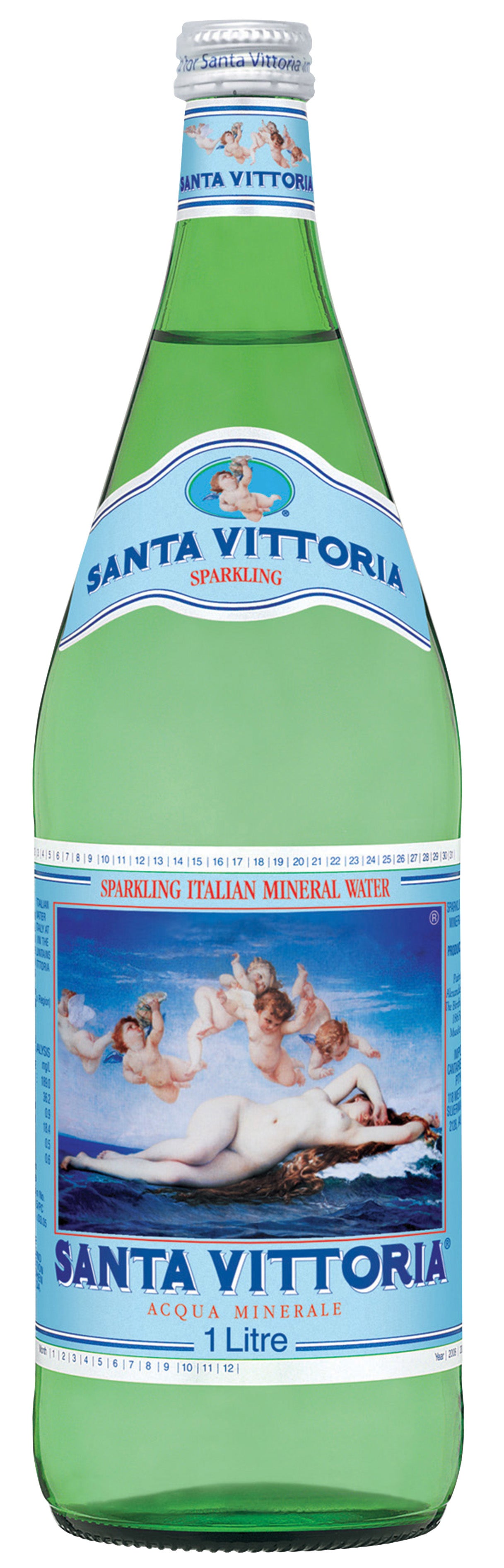 Santa Vittoria Sparkling Mineral Water Green Bottle 1L Ctn 12_1051508_128