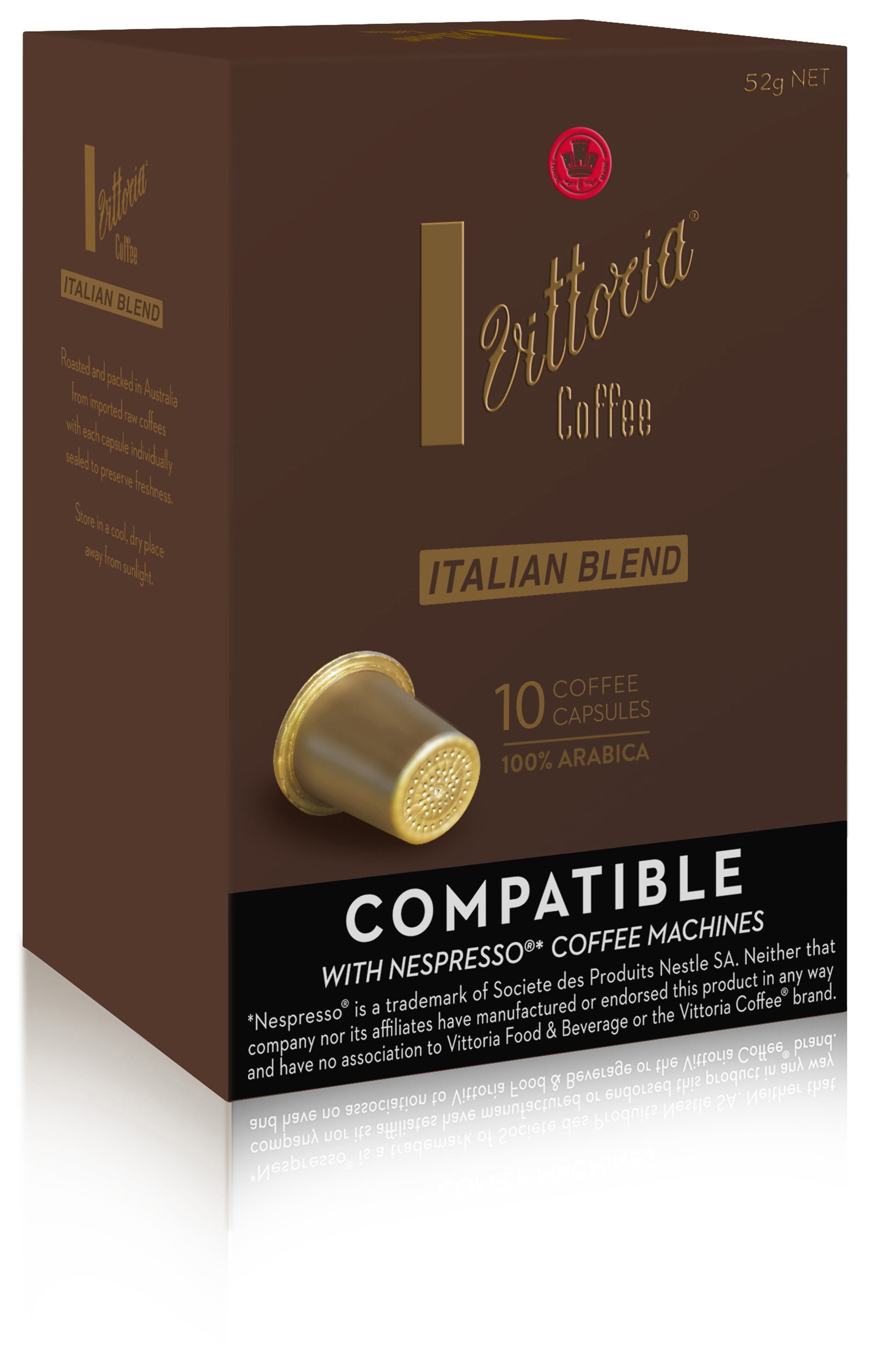 Vittoria Nespresso Compatible Capsules Italian Pack 10 1051513 3649