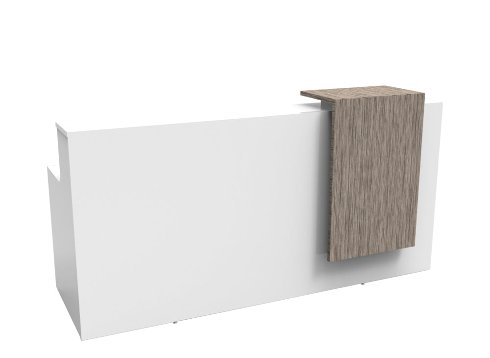 Rapid Urban Reception Counter 2200 X 800Mm Brilliant White Inc 3 Drawers_1051580_URC NW/DW