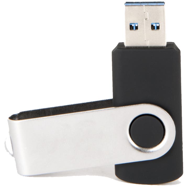 Qca Flash Drive 8Gb Rotating Usb 2.0 1051583 USBRAZ8GB
