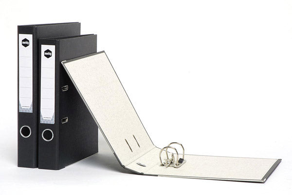 Marbig Binder Lever Arch Half Arch Reinforced Spine A4 Black_39344100_63072M