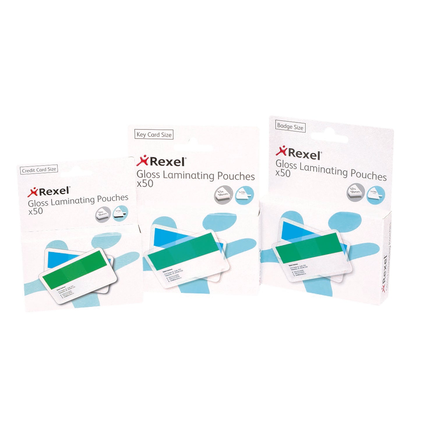 Rexel Laminating Pouch 54X86mm 125 Micron Pk50_1052138_41670