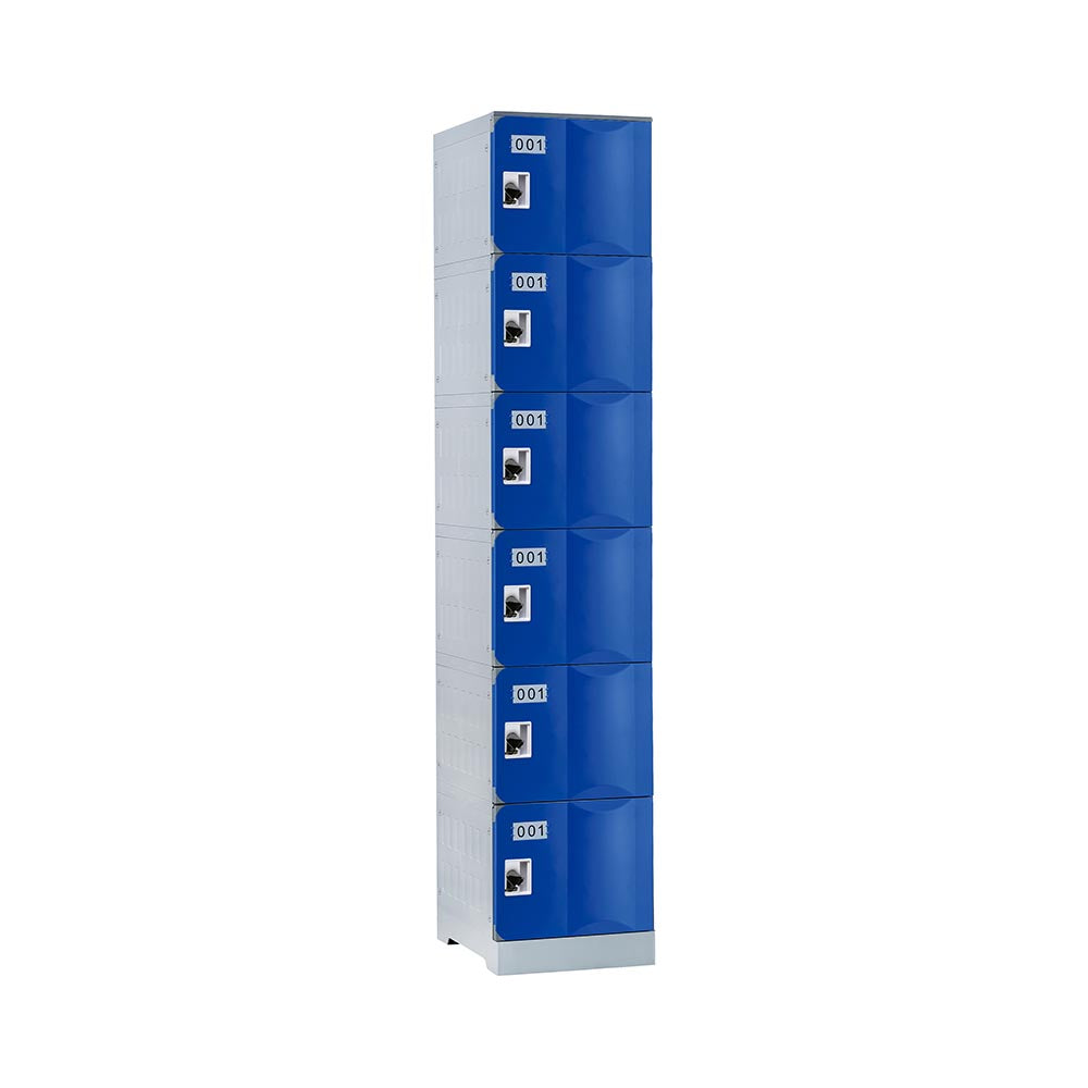 Locker 6 Door ABS Plastic 1940hx380wx500d Blue_1052745_ABSPL6/1940