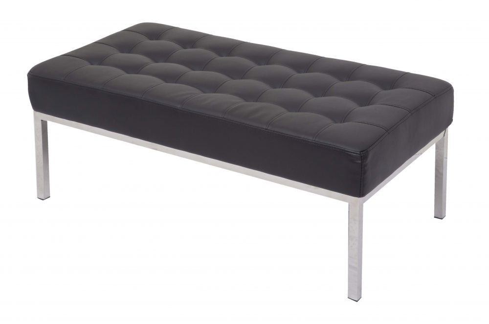 Ottoman Venus Black Pu Stainless Stl Frame 540D X 1030W X 410H_1052927_VENUS ST