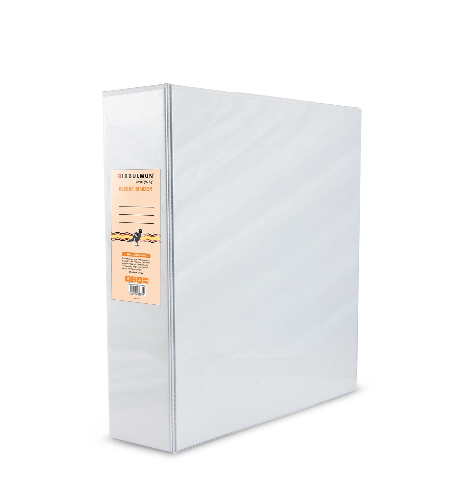 A4 Lever Arch Ring Binder Insert Cover White 1017845 NPL-1017845