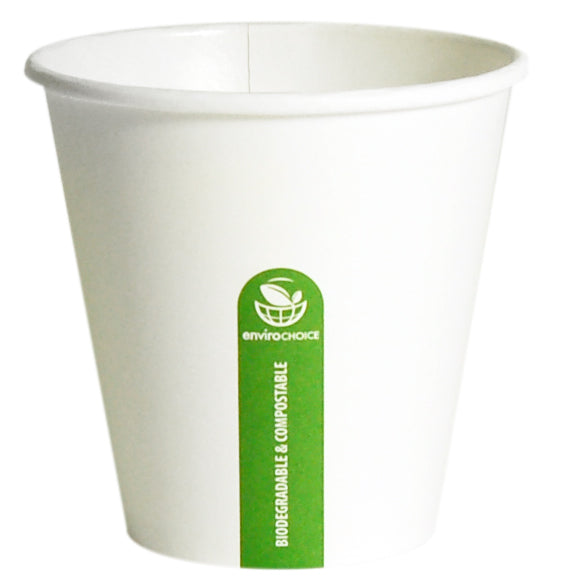 Envirochoice Single Wall Cup Heavy Board 225ml 8oz White Pk50_1053235_EC-HC0689