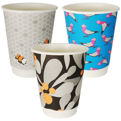 Envirochoice Double Wall Cup Gallery 340Ml 12Oz Assorted Pk25 1053241 EC-HC0674