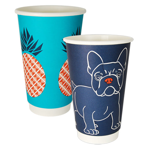 Envirochoice Double Wall Cup Gallery 450ml 16oz Assorted Pk25_1053243_EC-HC0675
