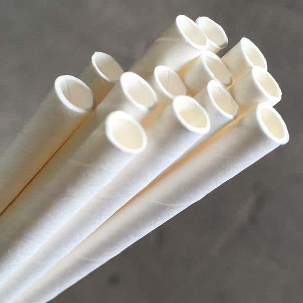 Envirochoice Straws Paper 3 Ply Individual Wrap 200Mm X 6Mm Dia White Box 2 1053249 EC-DS0489