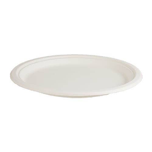 Envirochoice Natural Fibre Round Plate 255mm 10'' White Pk25 1053256 EC-PL014