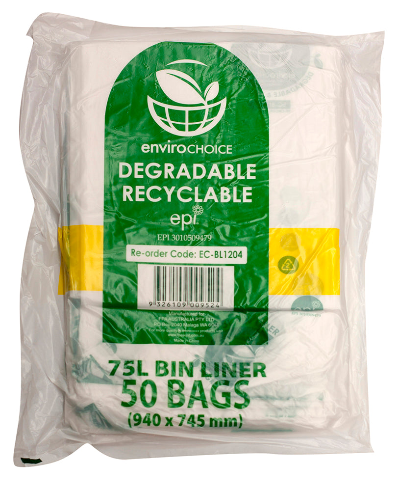 Envirochoice Bin Liner Kitchen Biodegradeable 75 Litre Clear Pk 50_1053274_EC-BL1204_NLA