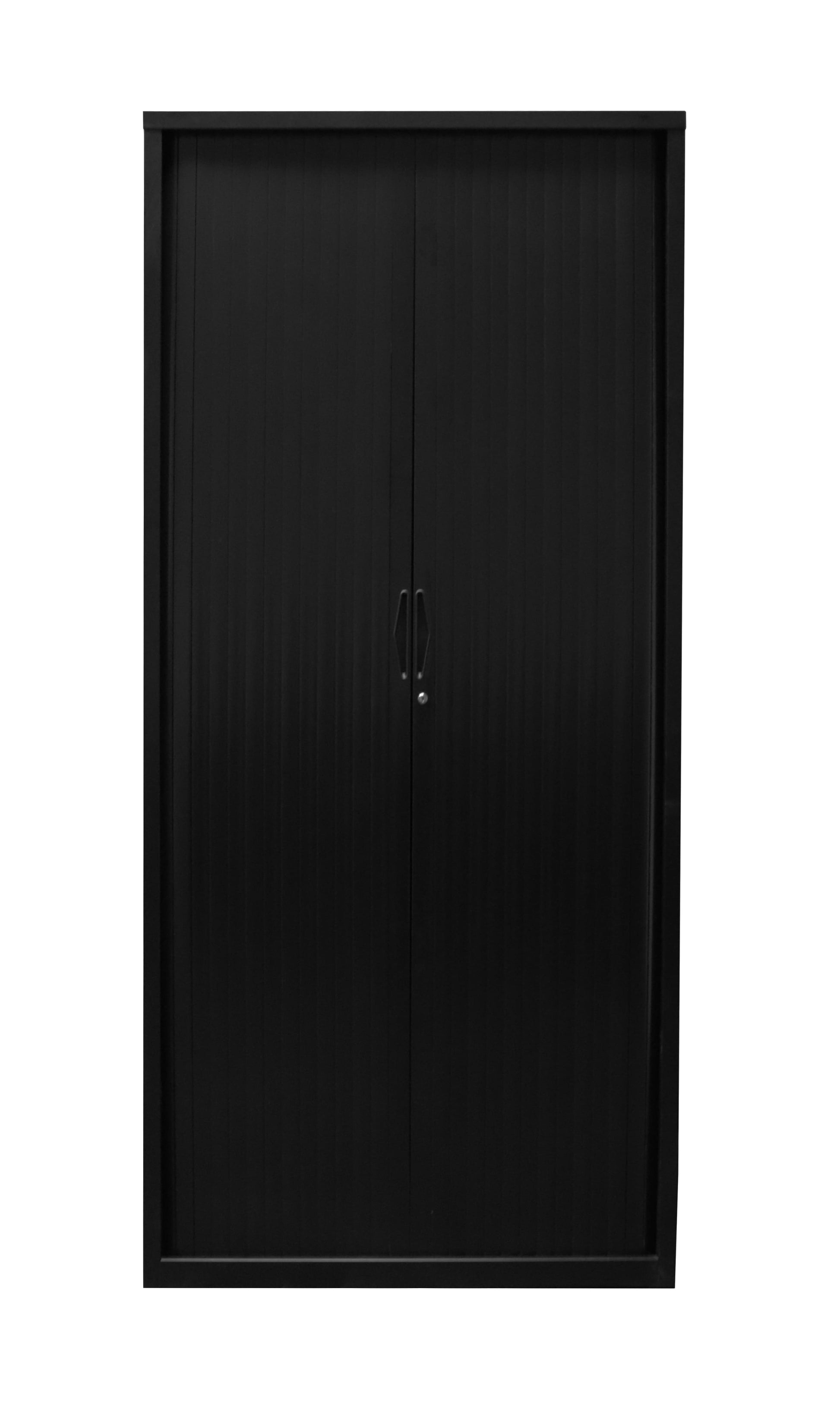 Rapid Tambour Cupboard 1981Hx900Wx473D Black 5 Shelf_1053423_GTD199+5SHELVES BL