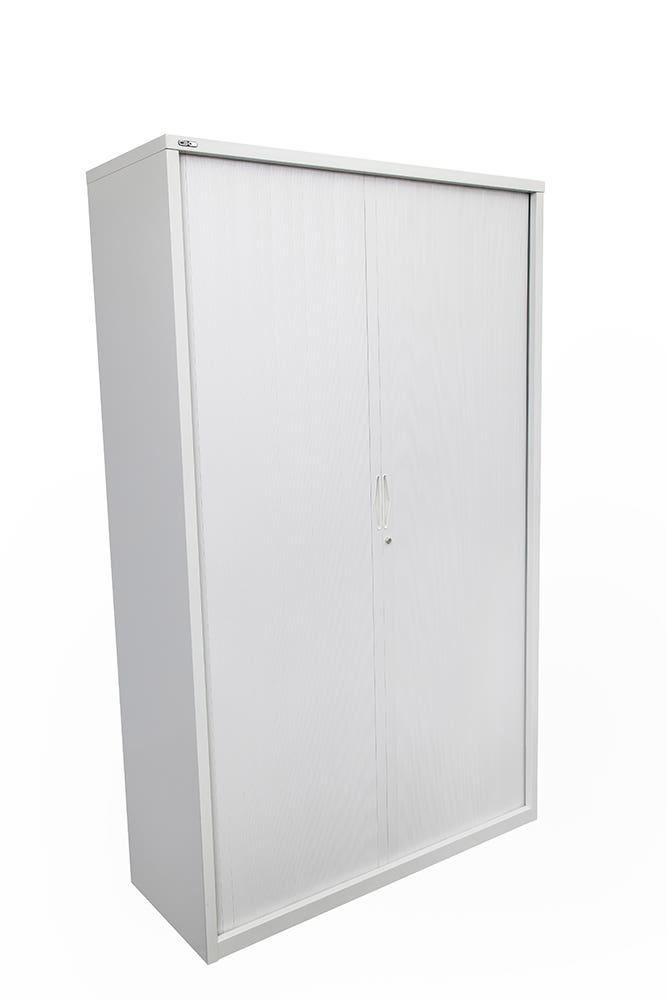 Rapid Tambour Cupboard 1981Hx900Wx473 White 5 Shelf_1053424_GTD199+5SHELVES WC