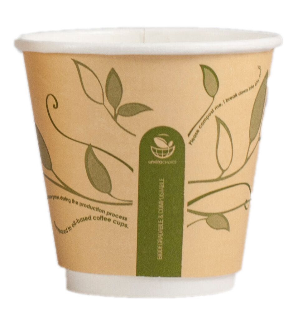 Envirochoice Double Wall Cup 225Ml 8Oz Brown Pk25 1053435 EC-HC0676