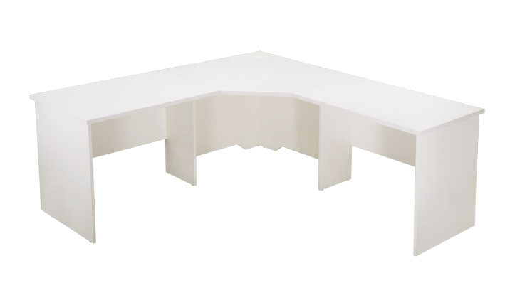Rapid Vibe Corner Workstation 1800X1800X600 X 730 H 3 Piece White_1053814_CWS1818 NW