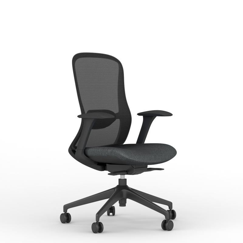 Chair Juniper Task Mesh Back 135Kg Black Frame With Adj Arms Charcoal Fabri_1054032_MATRIXBB