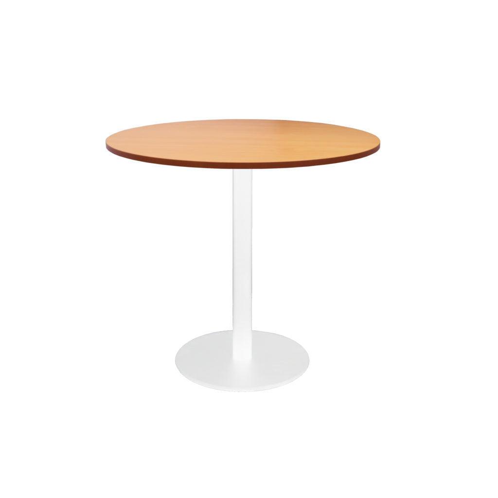 Rapid Table Round 1200mm Beech Top White Base_1054053_CBT12 B/WS