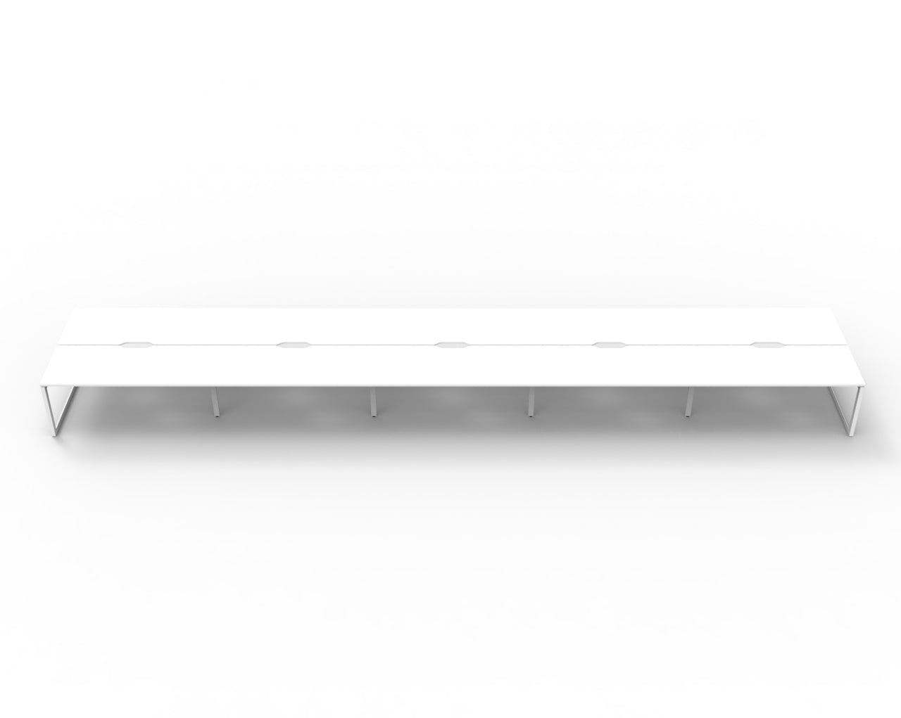 Deluxe Rapid Infinity 10 Person 2 Sided Desk White Loop Leg 1200X750 Overal_1054118_D-ILLDWS10P1275NW/WS