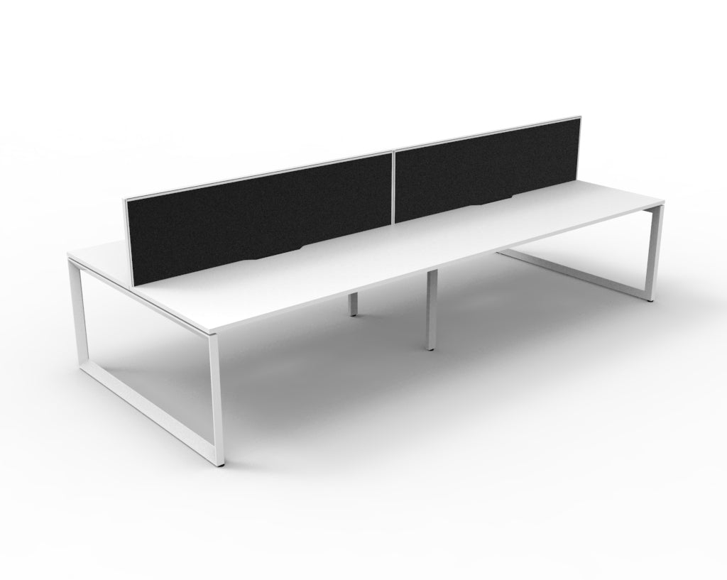 Deluxe Rapid Infinity 4 Person 2 Sided Desk White Loop Leg 1800X750 Overall_1054134_D-ILLDWS4P1875 NW/WS