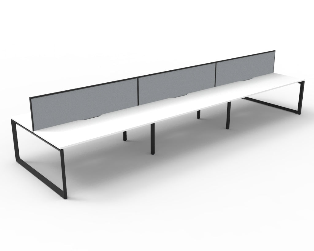 Deluxe Rapid Infinity 6 Person 2 Sided Desk Black Loop Leg 1800X750 Overall_1054139_D-ILLDWS6P1875 NW/BL