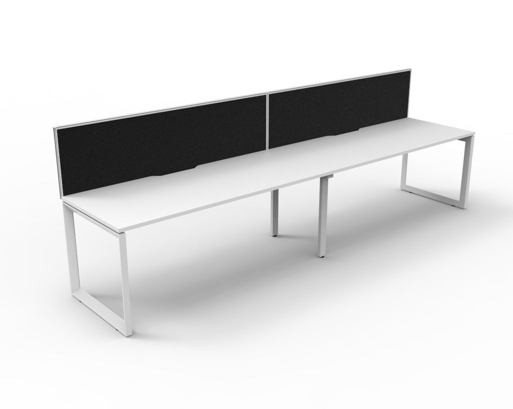 Deluxe Rapid Infinity 2 Person Desk Single Sided White Loop Leg 500X750 Ove_1054184_D-ILLSWS2P1575 NW/WS