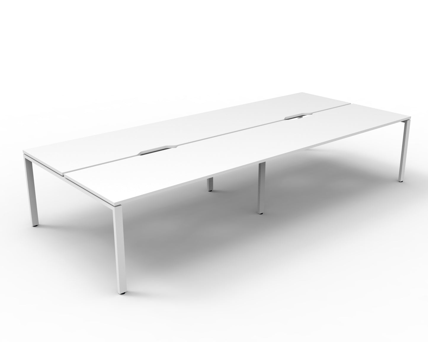 Deluxe Rapid Infinity 4 Person Double Sided Desk White Profile Leg 1500X750_1054234_D-IPLD4P1575 NW/WS